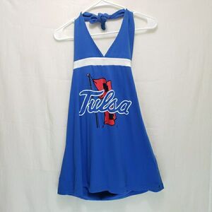 Tulsa Golden Hurricane Halter Top Retro Blue Game Day Spirit Cami Blouse